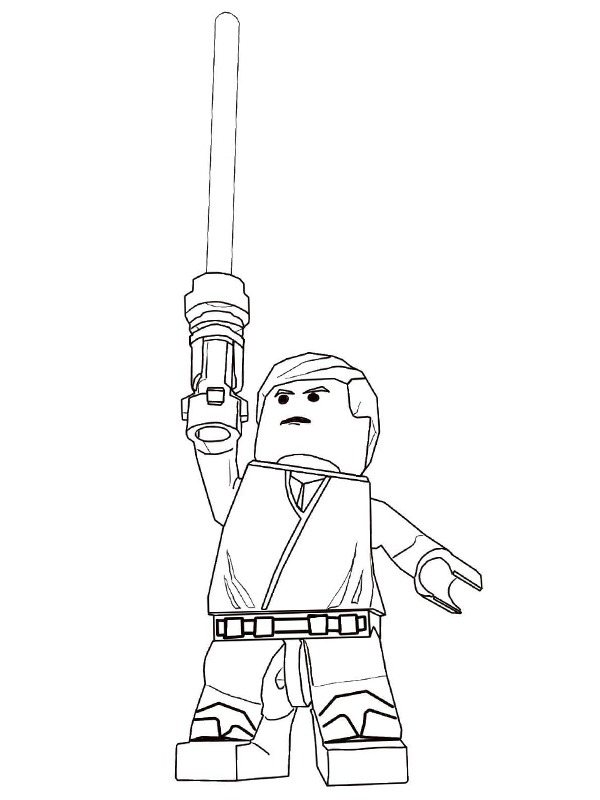Lego Luke Skywalker disegno da colorare