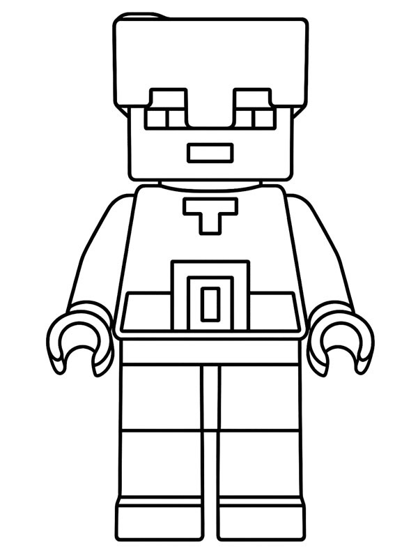 Personaggio LEGO Minecraft disegno da colorare Personaggio LEGO Minecraft disegno da colorare