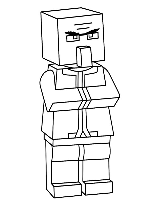 LEGO Minecraft Villager disegno da colorare LEGO Minecraft Villager disegno da colorare