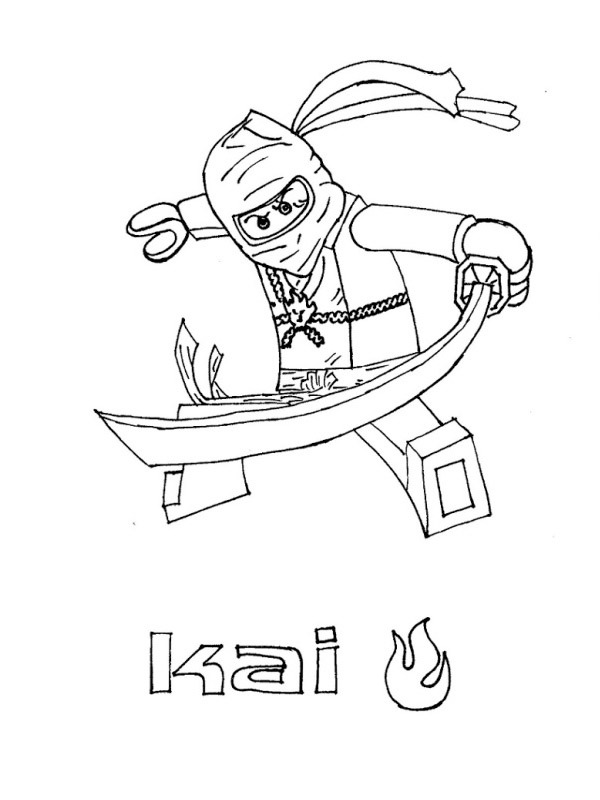Lego Ninja Kai disegno da colorare