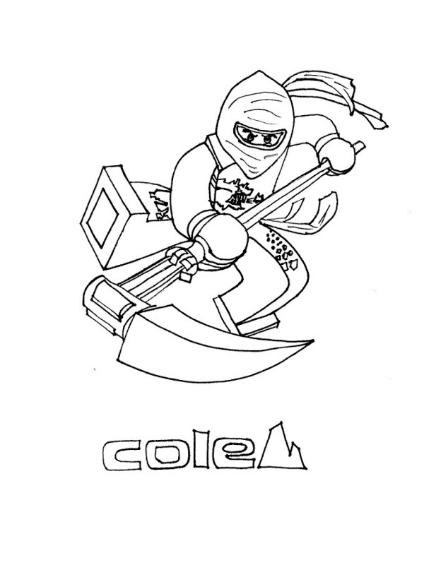 Cole (Lego Ninjago) disegno da colorare