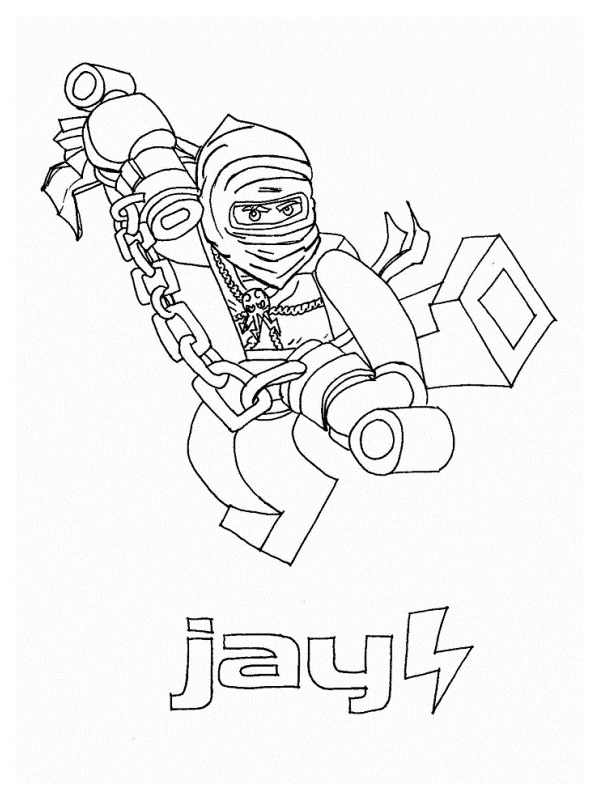 Lego Ninja Jay disegno da colorare
