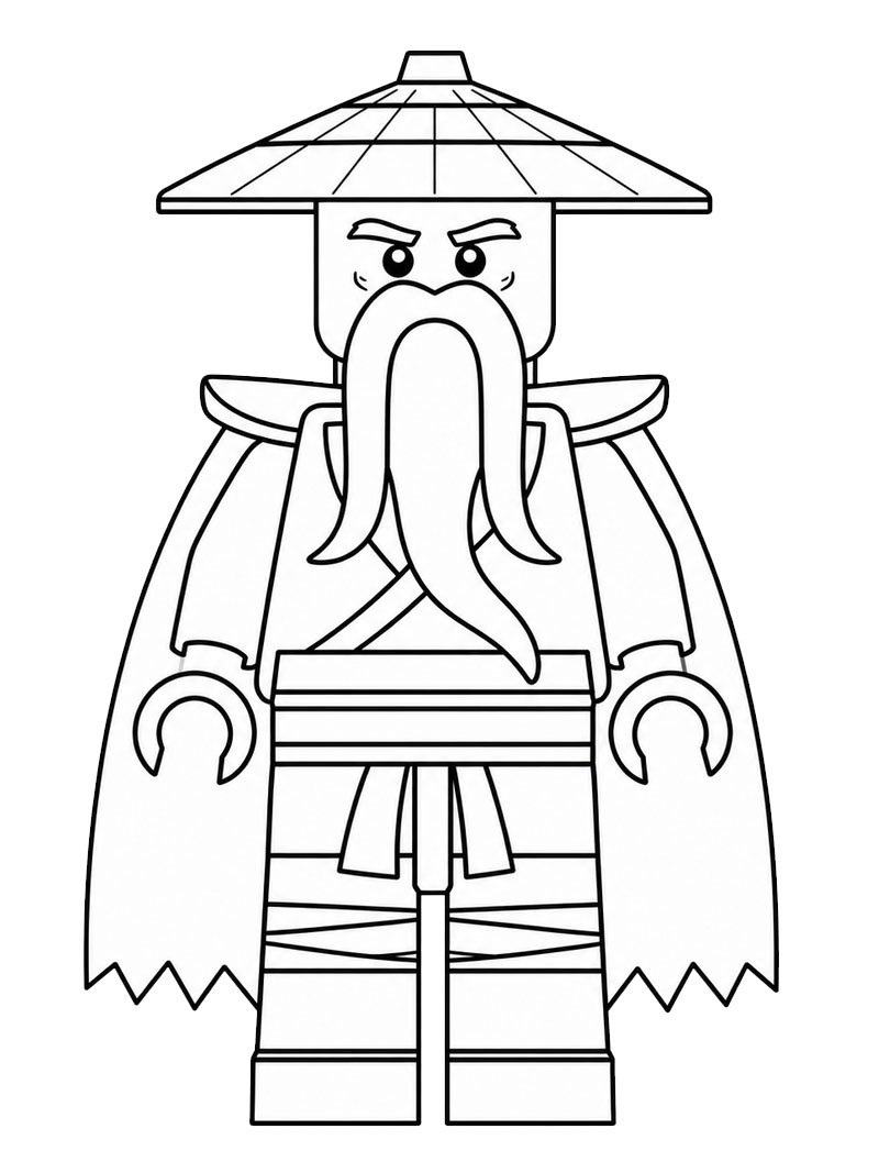 LEGO Ninjago Sensei Wu disegno da colorare LEGO Ninjago Sensei Wu disegno da colorare