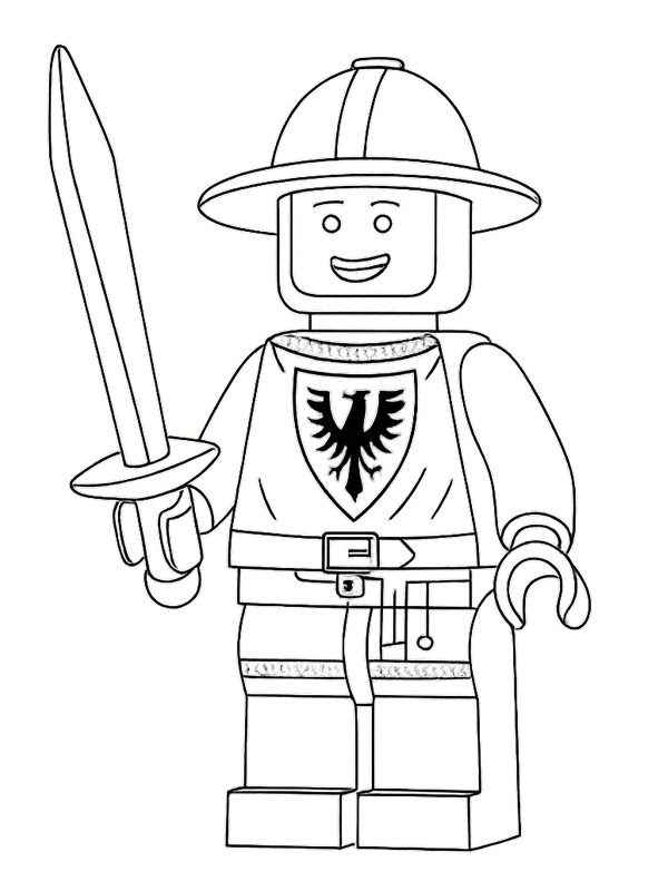 LEGO Cavaliere disegno da colorare LEGO Cavaliere disegno da colorare