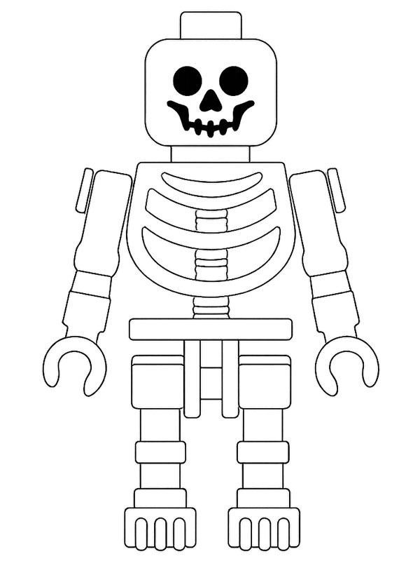 Minifigure LEGO Scheletro disegno da colorare Minifigure LEGO Scheletro disegno da colorare