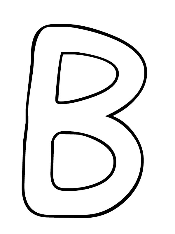 Lettera B disegno da colorare