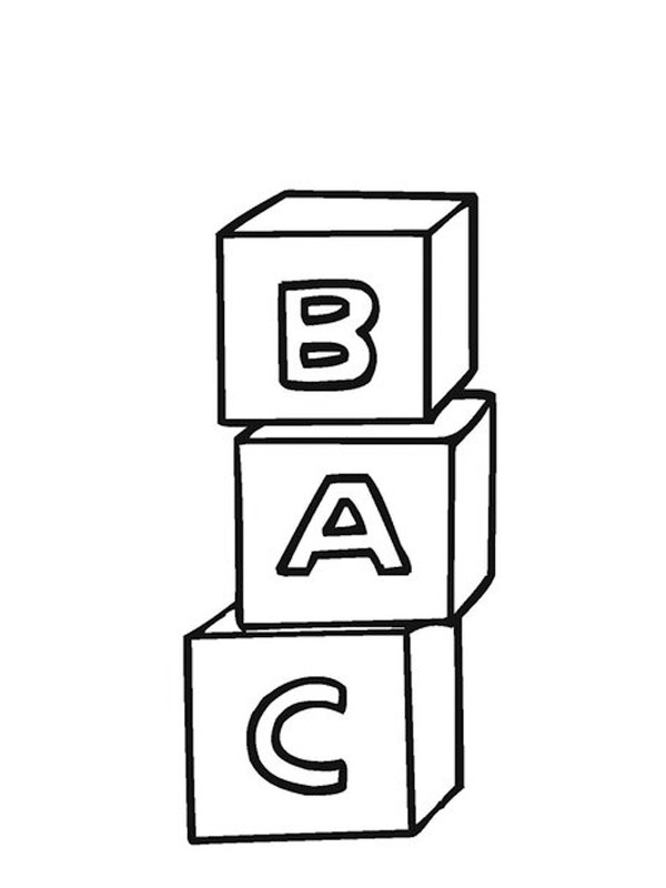 blocchi di lettere disegno da colorare