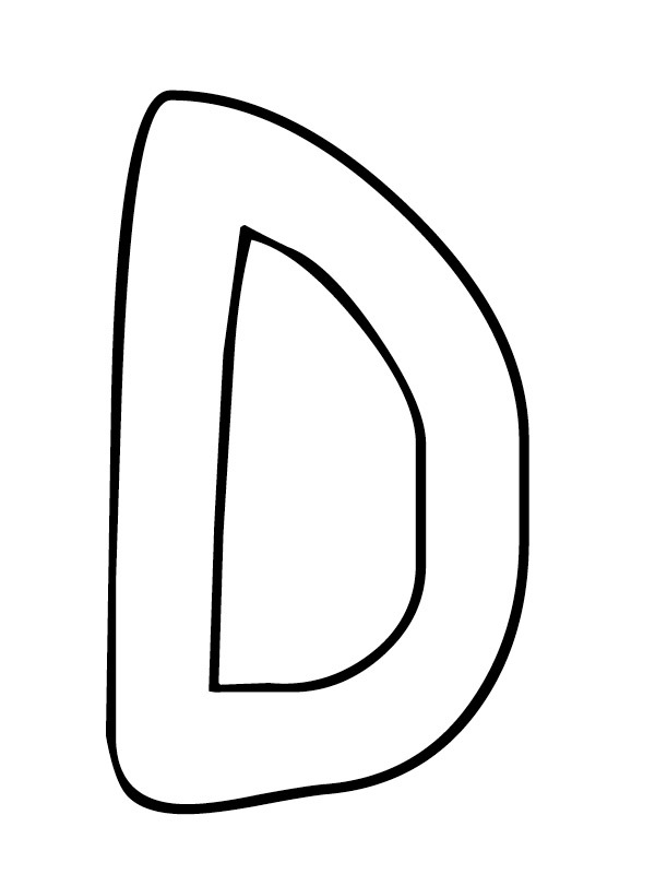 Lettera D disegno da colorare