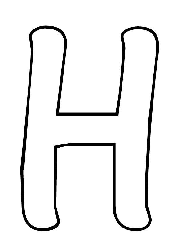 Lettera H disegno da colorare