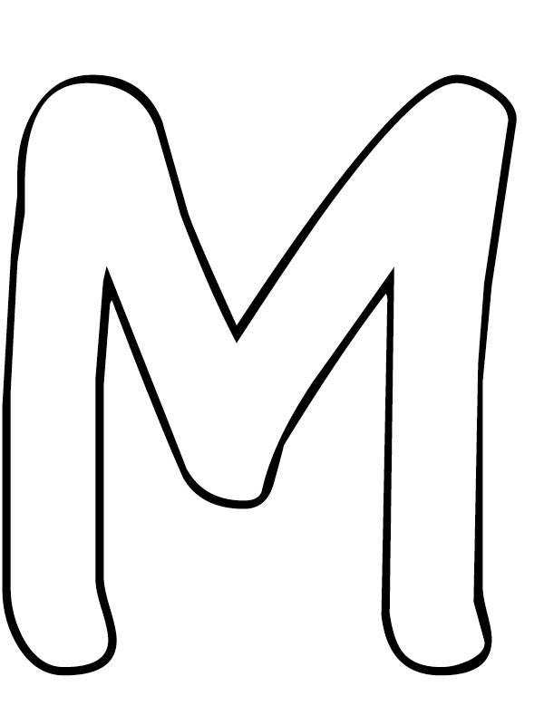 Lettera M disegno da colorare