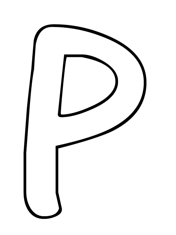 Lettera P disegno da colorare