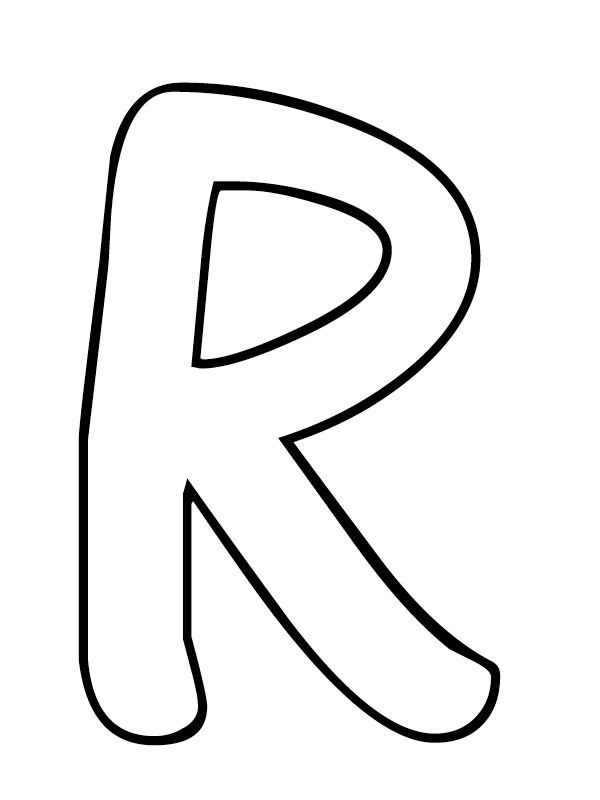 Lettera R disegno da colorare