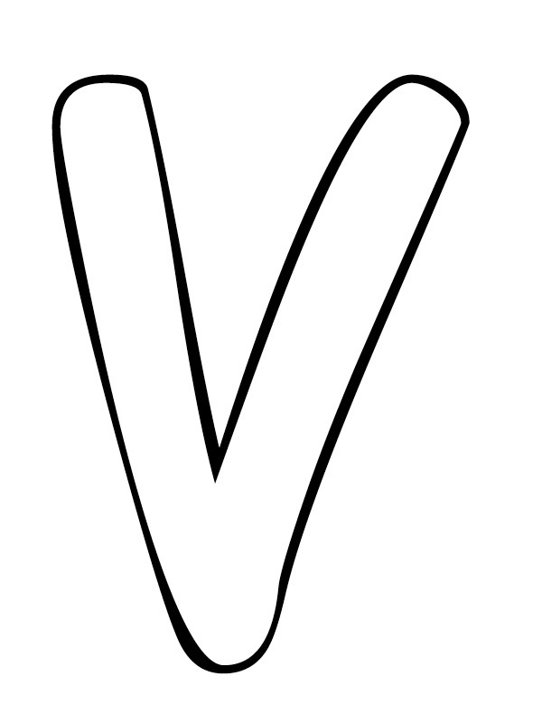 Lettera V disegno da colorare Lettera V disegno da colorare