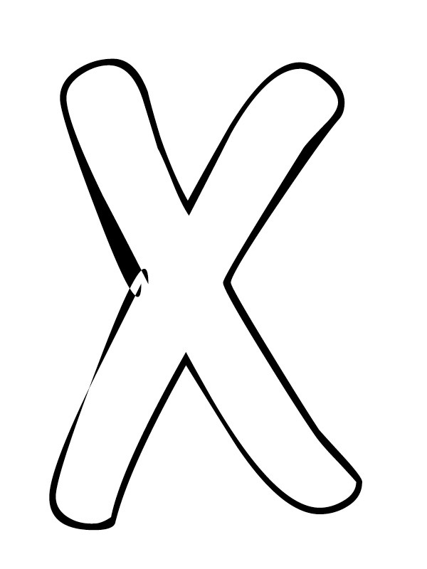 Lettera X disegno da colorare