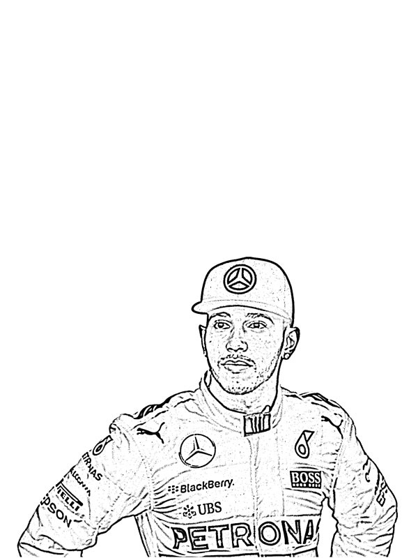 Lewis Hamilton disegno da colorare