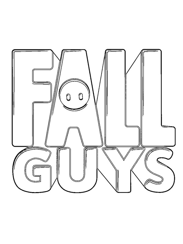 Logo Fall Guys disegno da colorare