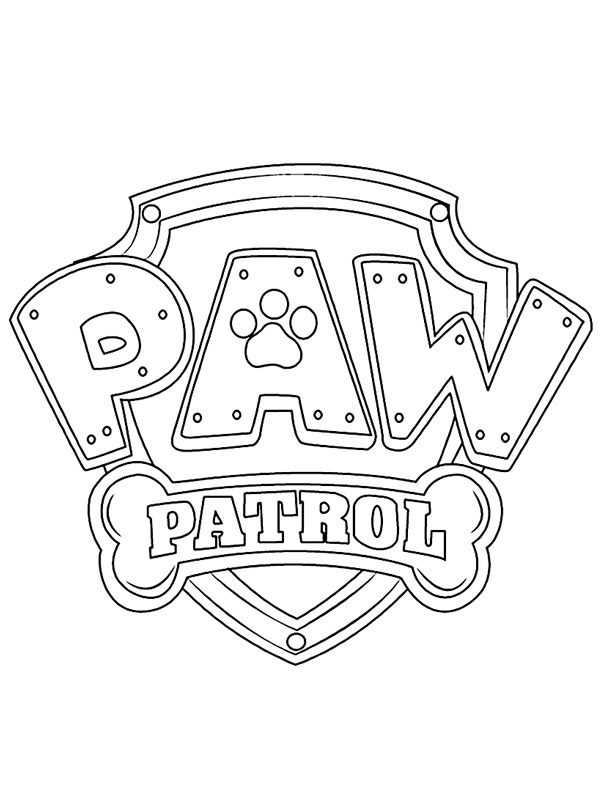 Logo paw patrol disegno da colorare