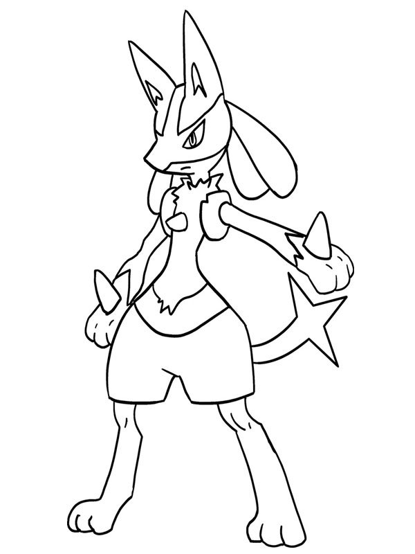 Lucario (Pokémon) disegno da colorare Lucario (Pokémon) disegno da colorare