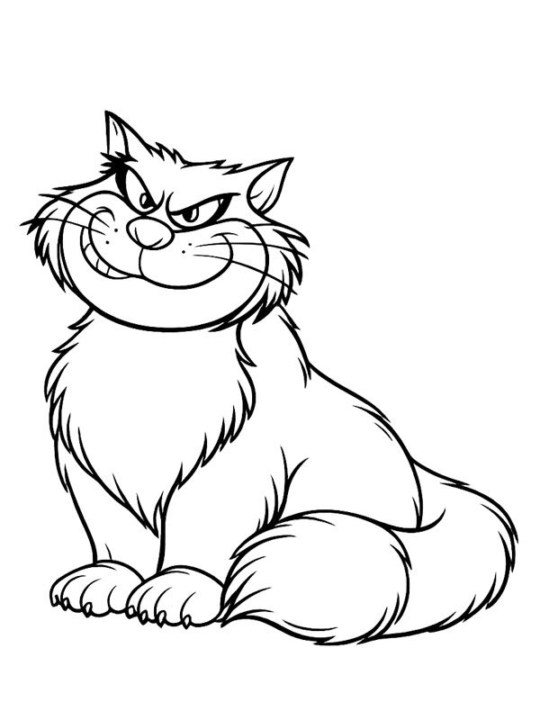 Lucifero, il gatto di Cenerentola disegno da colorare