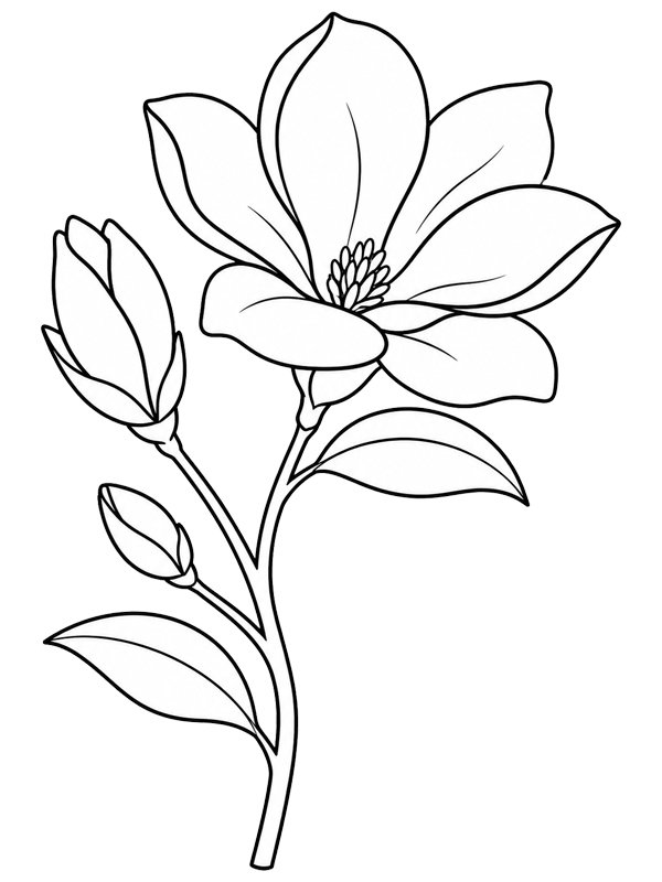 Magnolia disegno da colorare