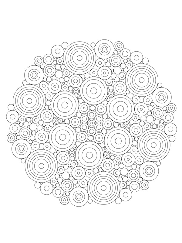 Mandala cerchi disegno da colorare
