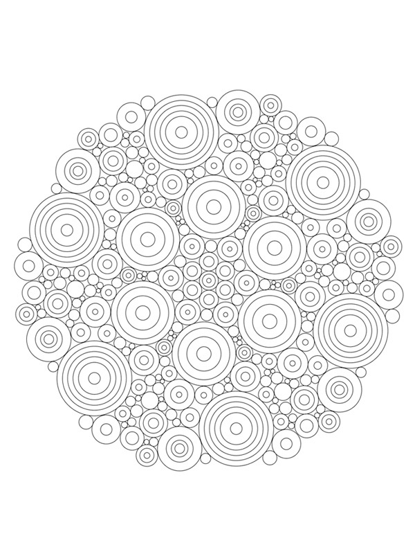 Mandala cerchi disegno da colorare Mandala cerchi disegno da colorare