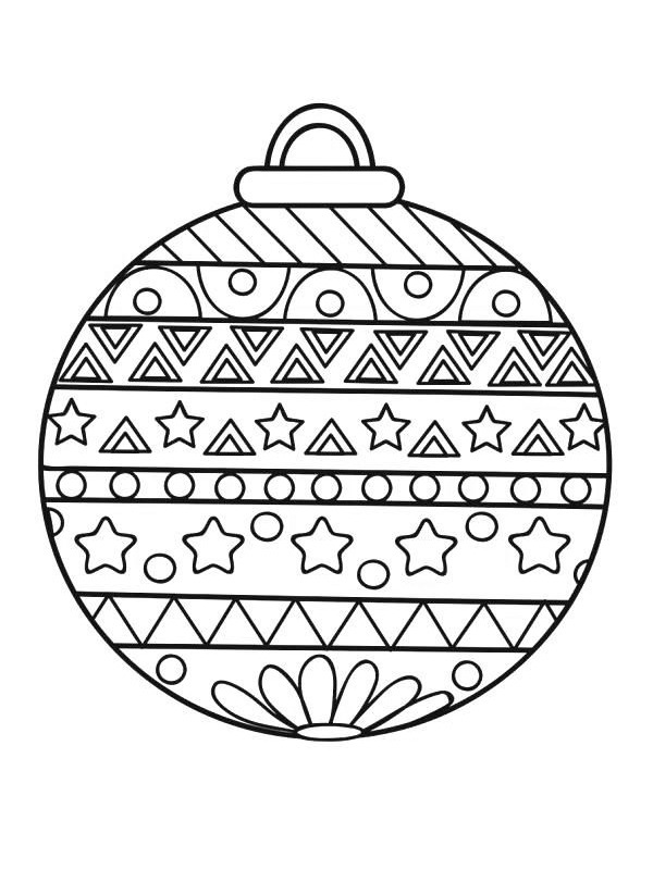 Palla di Natale mandala disegno da colorare