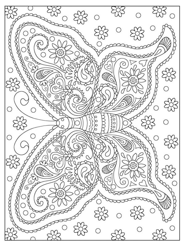 Mandala Farfalla disegno da colorare
