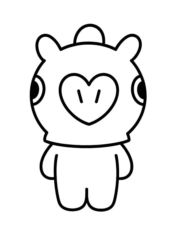 Mang BT21 disegno da colorare Mang BT21 disegno da colorare