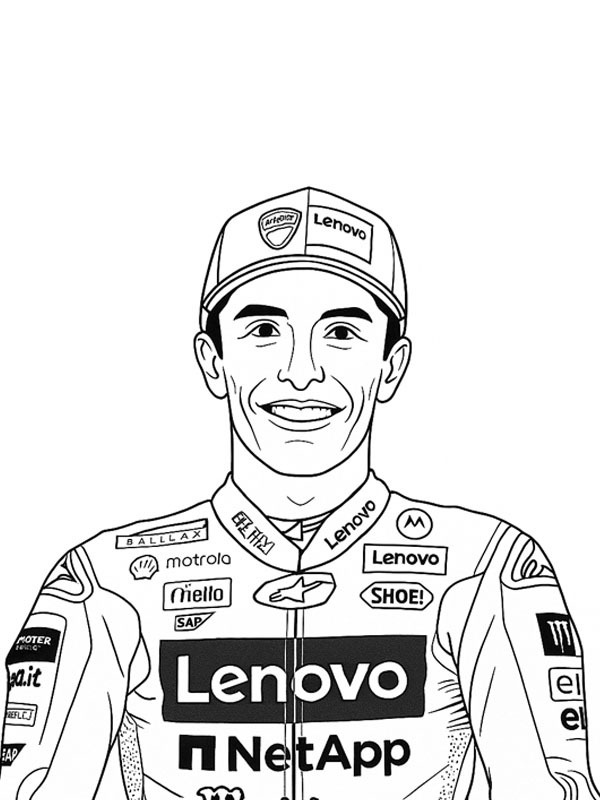 Marc Márquez disegno da colorare Marc Márquez disegno da colorare