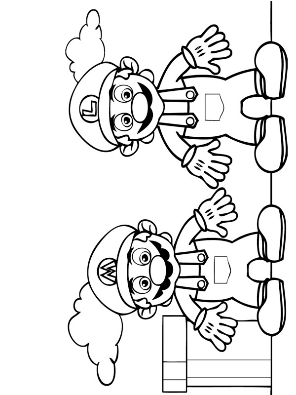 Mario e Luigi disegno da colorare