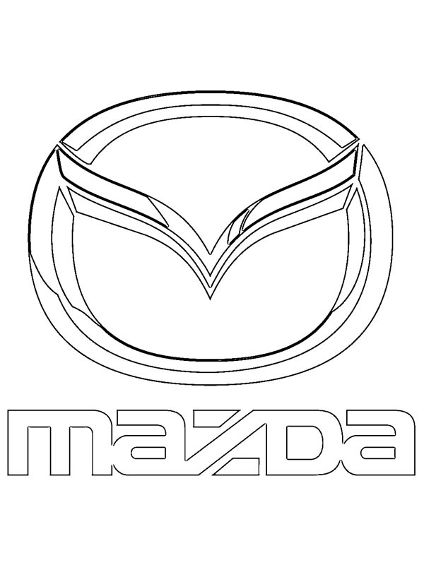 Logo Mazda disegno da colorare