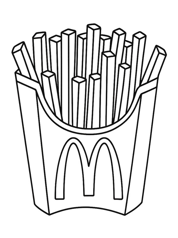 Patatine fritte McDonald's disegno da colorare Patatine fritte McDonald's disegno da colorare