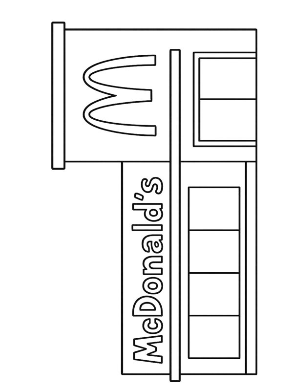 Ristorante McDonald's disegno da colorare Ristorante McDonald's disegno da colorare