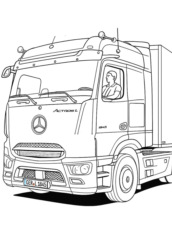 Mercedes-Benz Actros L disegno da colorare Mercedes-Benz Actros L disegno da colorare