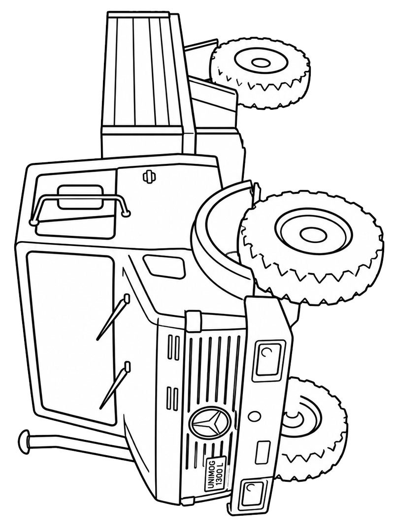 Mercedes Unimog 1300 L disegno da colorare Mercedes Unimog 1300 L disegno da colorare