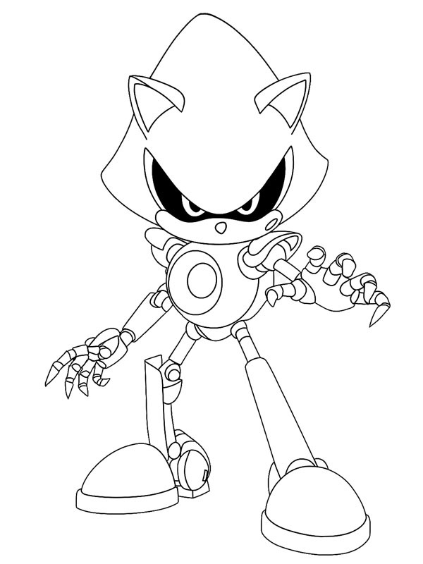 Metal Sonic disegno da colorare Metal Sonic disegno da colorare