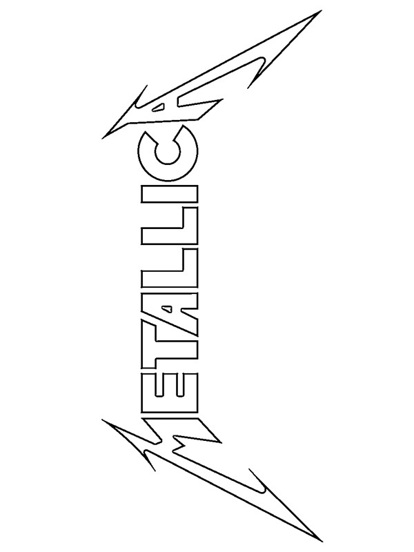Metallica logo disegno da colorare