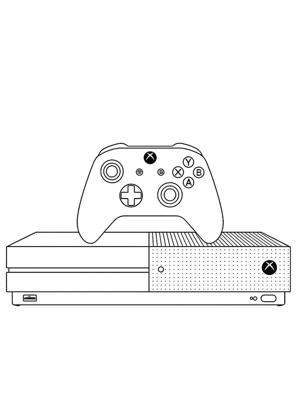 Microsoft Xbox One S disegno da colorare Microsoft Xbox One S disegno da colorare