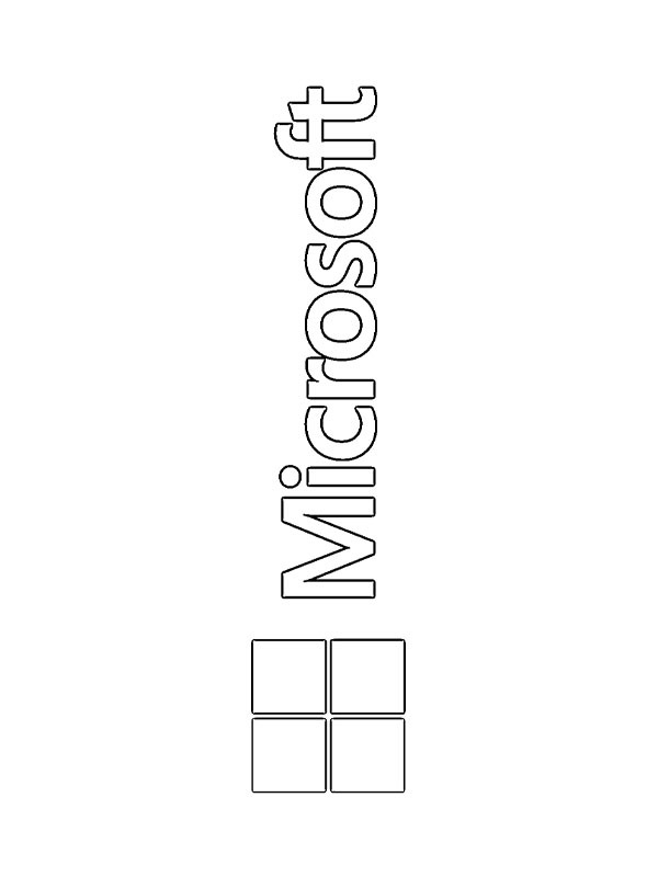 Microsoft logo disegno da colorare