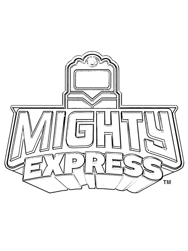 Mighty Express logo disegno da colorare