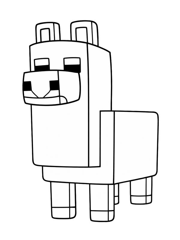 Minecraft lama disegno da colorare