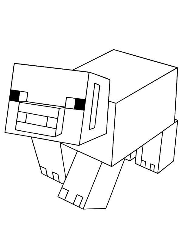 Minecraft Maiale disegno da colorare Minecraft Maiale disegno da colorare