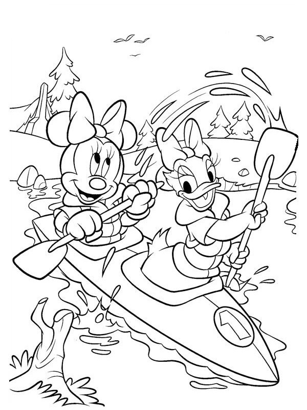 Minnie e Paperina disegno da colorare