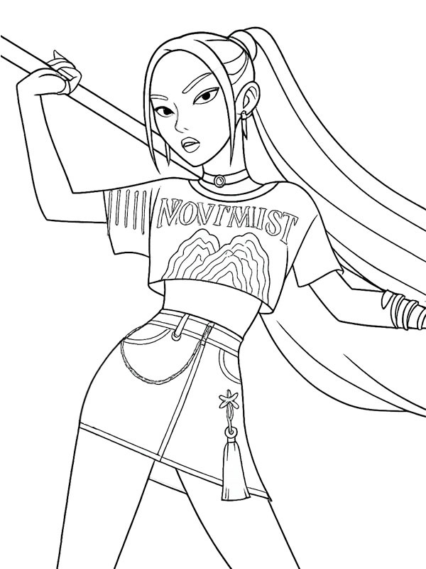 Mira (KPop Demon Hunters) disegno da colorare Mira (KPop Demon Hunters) disegno da colorare