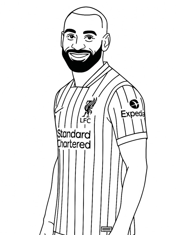 Mohamed Salah disegno da colorare Mohamed Salah disegno da colorare