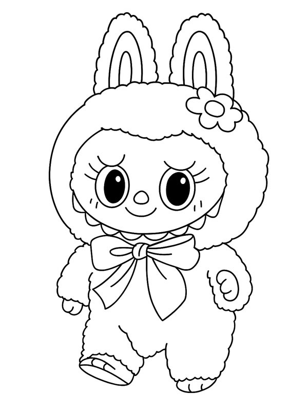 Mokoko (labubu) disegno da colorare Mokoko (labubu) disegno da colorare