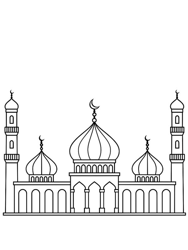 Moschea disegno da colorare Moschea disegno da colorare