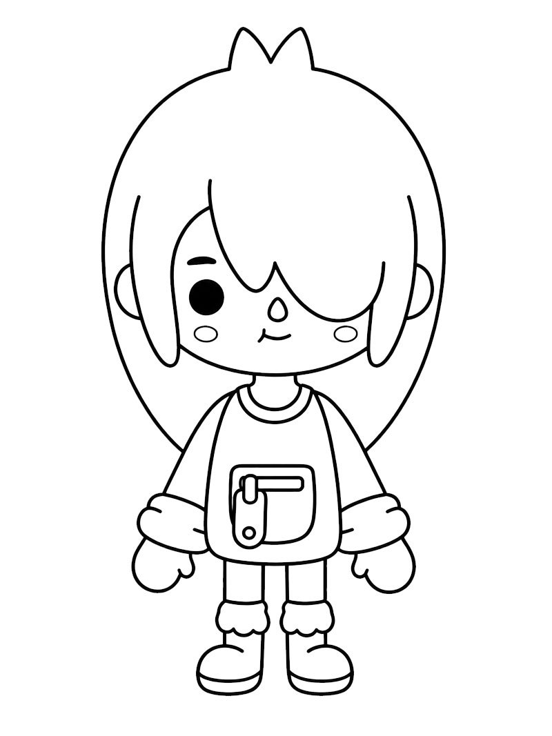 Nari (Toca Boca) disegno da colorare