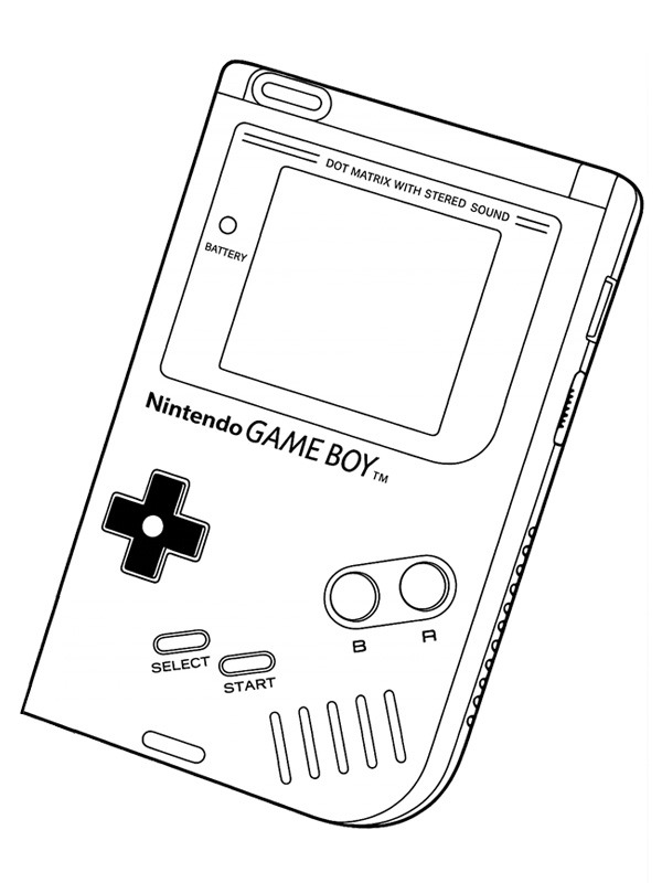 Nintendo Game Boy disegno da colorare Nintendo Game Boy disegno da colorare